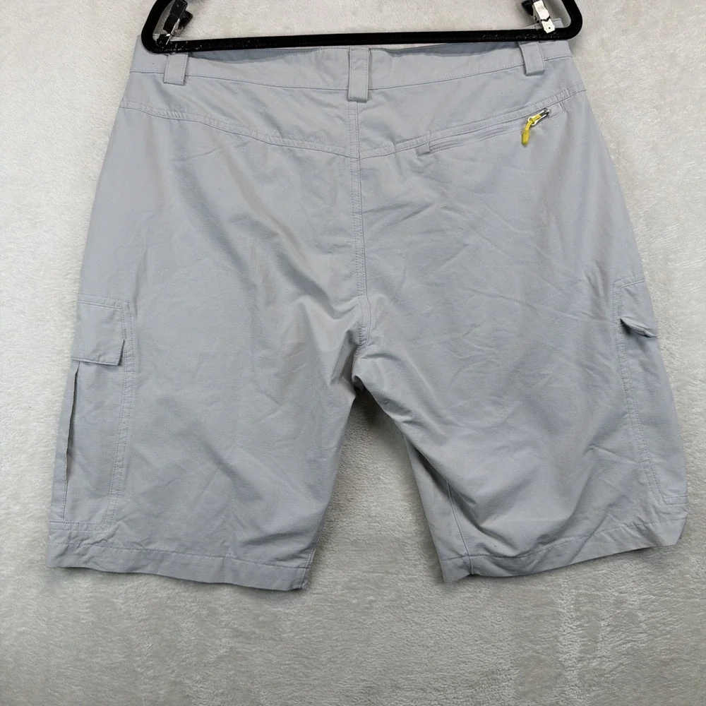 Helly Hansen Mens Cargo Shorts 34 Ripstop Hiking Outdoor Lightweight Gray Nylon